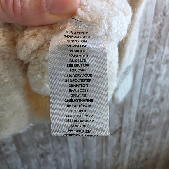 Women's Elie Tahari Cream Wool Blend Sweater Size S - Picture 5 of 8